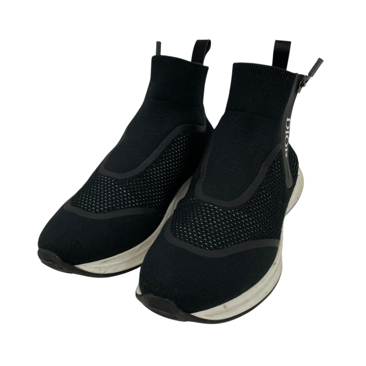 【中古】DIOR HIGH TOP ハイカットスニーカー 3SH124YUG 黒いこと 大きさ：39 【141125】（クリスチャンディオール）