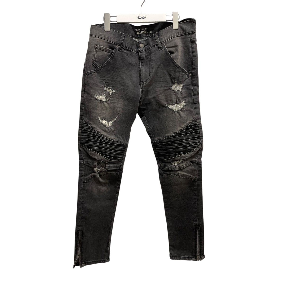 楽天市場】glamb グラム Poly denim ポリーデニムパンツ ライト