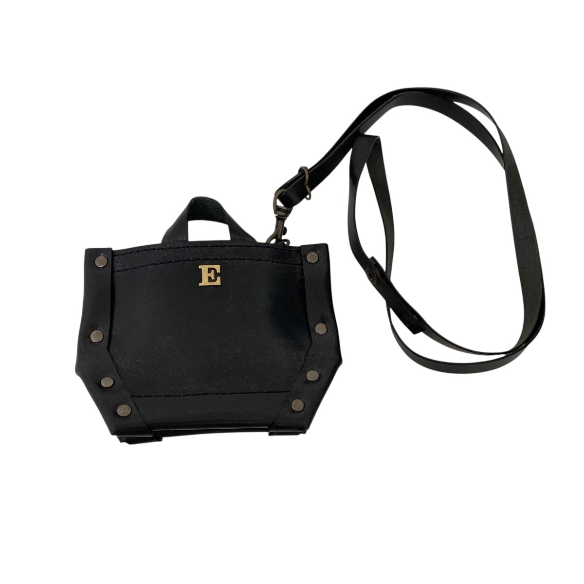 【中古】 ebagos オイルショルダー ミニミニミニ・Y字トート バッグ ブラック 【価格見直し】