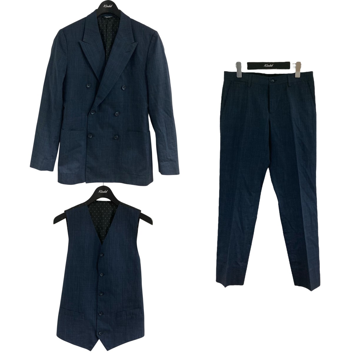【中古】 DOLCE ＆ GABBANA セットアップスーツ ネイビー サイズ：44 【価格見直し】