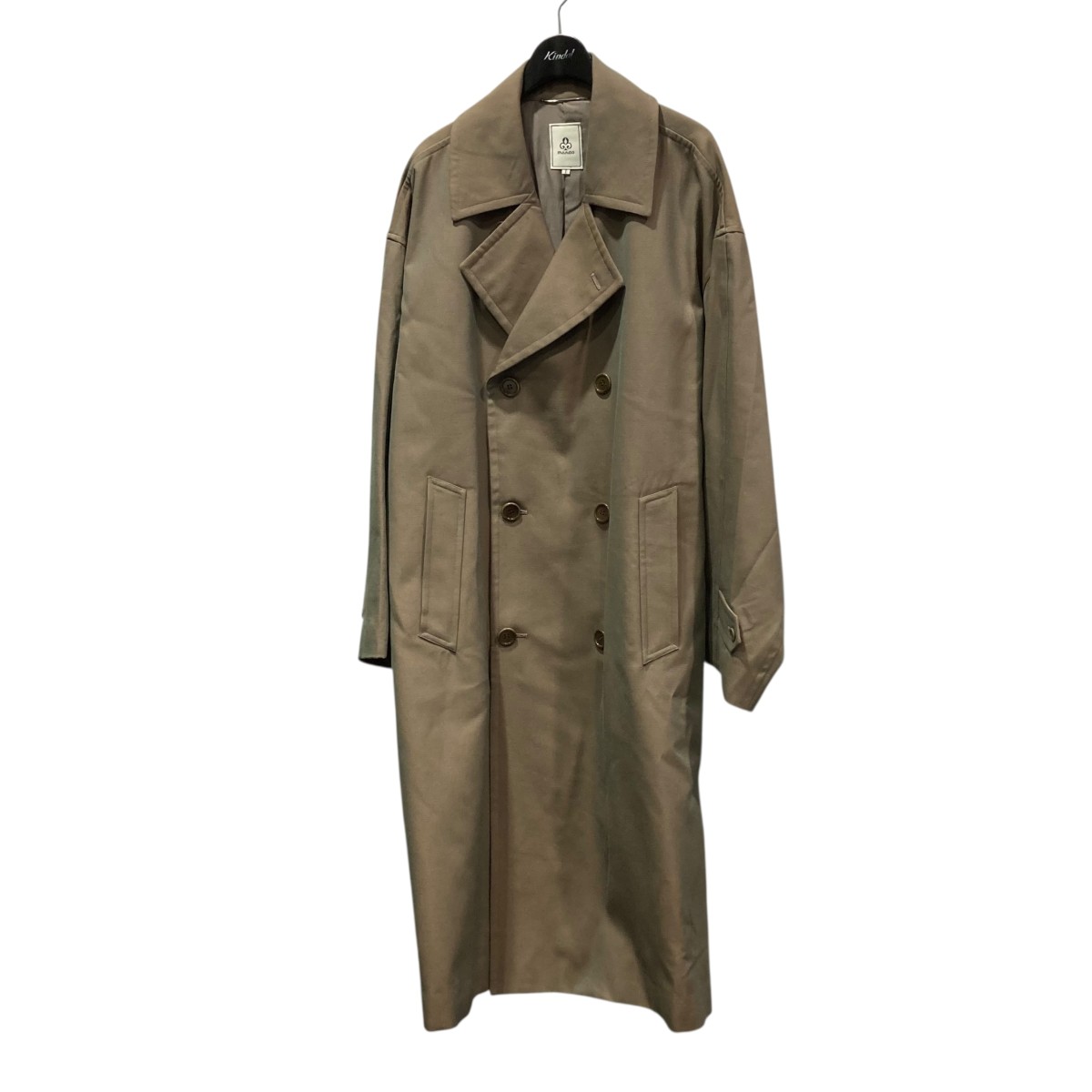 【中古】 MANDO ウールギャバジントレンチコート 21390-001 オリーブ サイズ：1 【価格見直し】