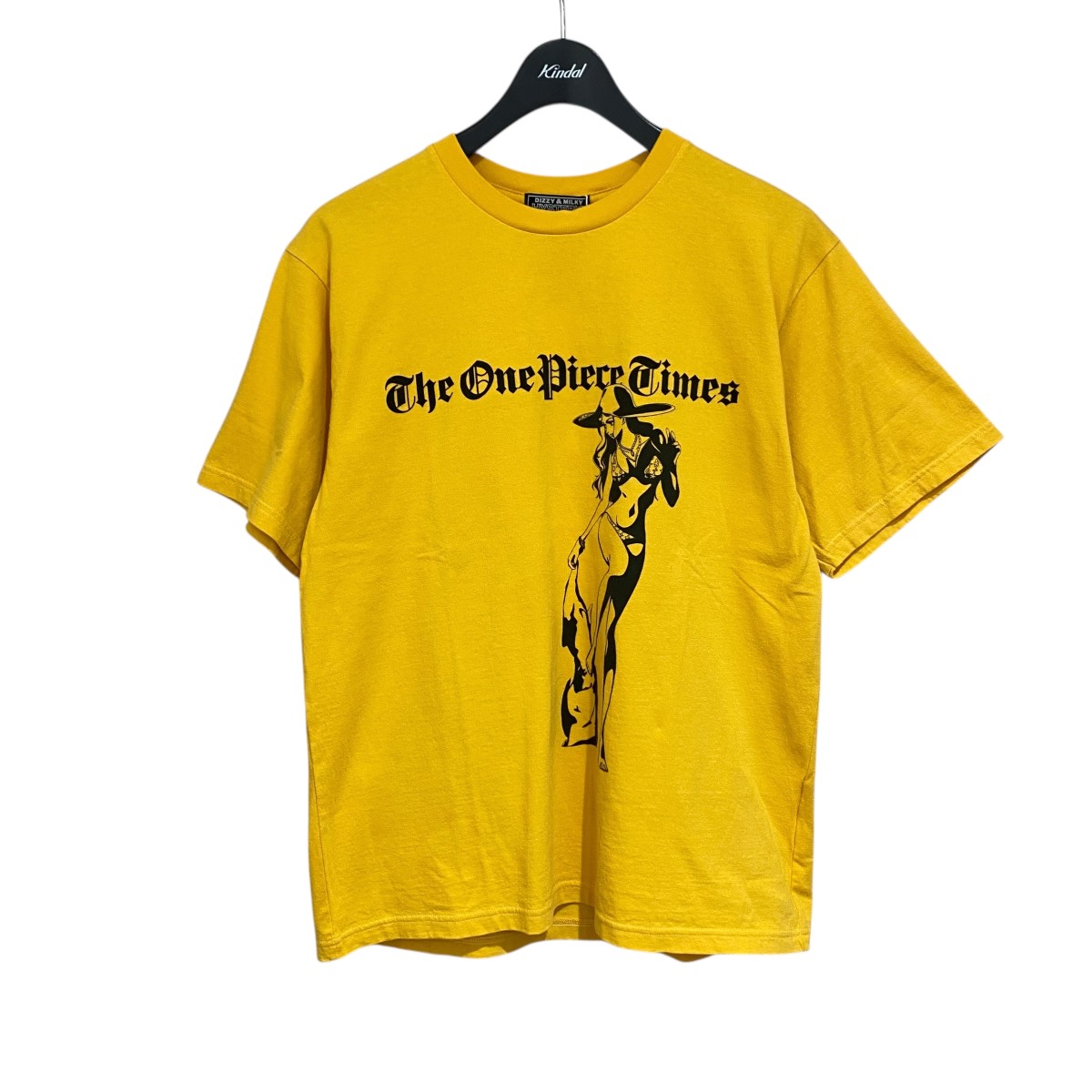 【中古】\u003cBR\u003eHysteric Glamour×ONE PIECE\u003cBR\u003eNICO ROBIN TIMES Tｼｬﾂ 02253CT13 黄色 大きさ：L\u003cBR\u003e【通貨価値思いなおす】