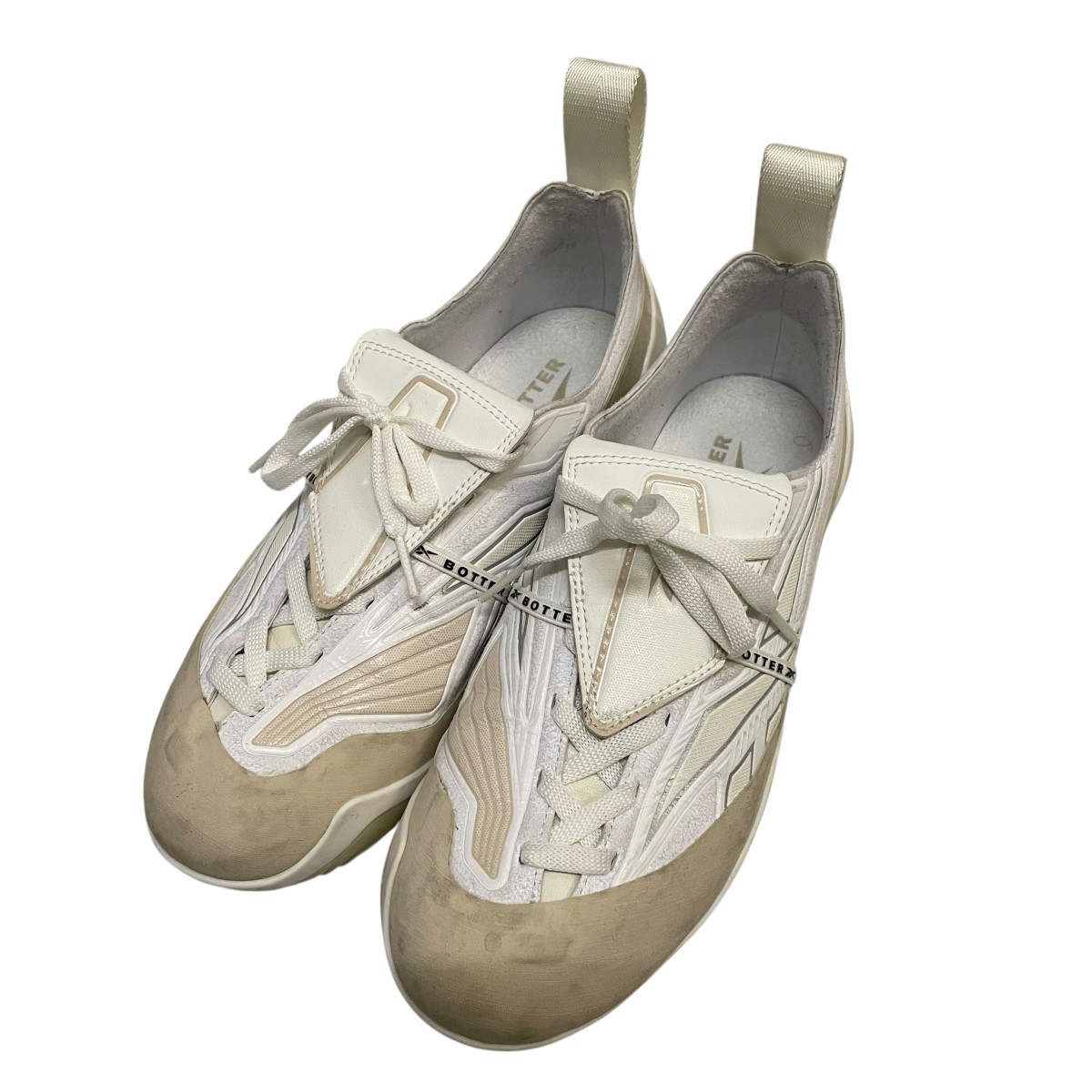 【中古】 BOTTER×REEBOK Energia Bo Kets スニーカー ベージュ×ホワイト サイズ：US8 【価格見直し】