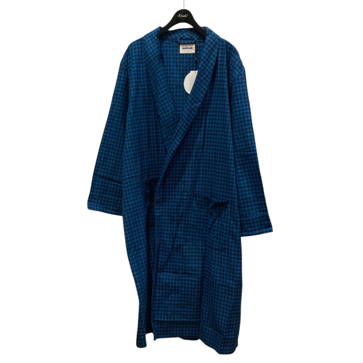 【中古】 NOWHAW×スタイリスト私物 gown チェックガウンカーディガン ブルー×ブラック サイズ：2 【価格見直し】