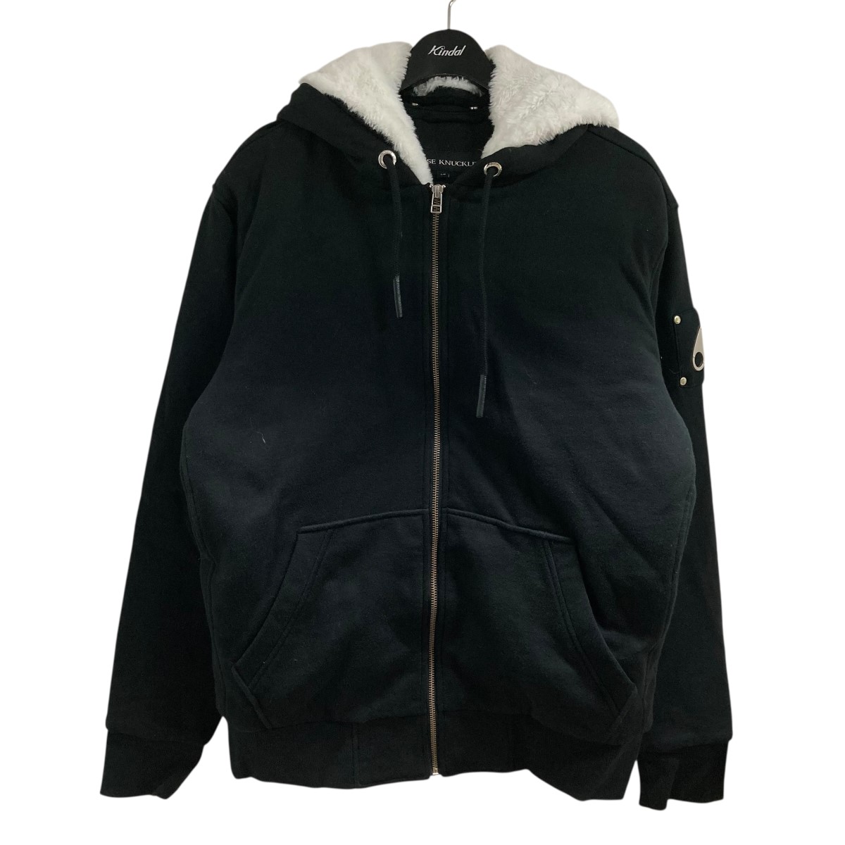 【中古】 MOOSE KNUCKLES ボアパーカー ブラック サイズ：L 【価格見直し】