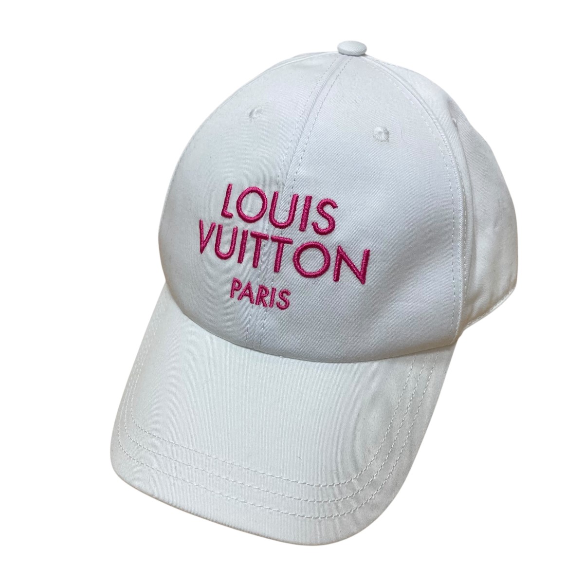 【中古】 LOUIS VUITTON キャップ・マイLVパリ ホワイト×ピンク サイズ：- 【価格見直し】