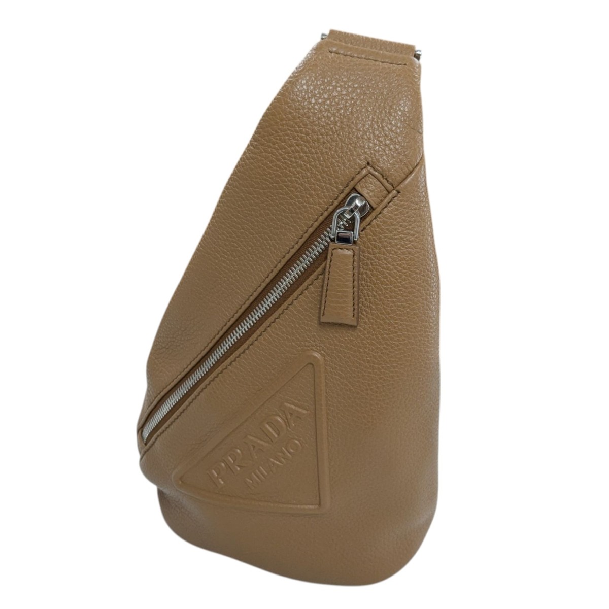 【中古】 PRADA クロス ヴィッテロダイノレザーバッグ ブラウン 【価格見直し】