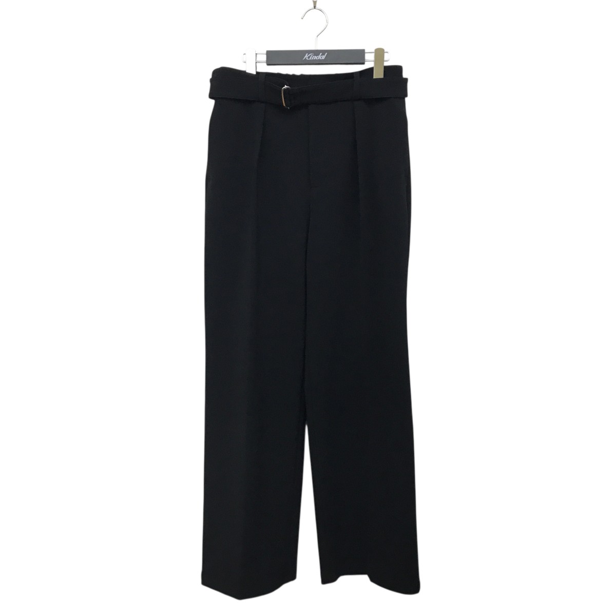 【中古】 ATTACHMENT PE STRETCH DOUBLE CLOTH BELTED TROUSERS スラックス AP51-024 ブラック サイズ：3 【価格見直し】