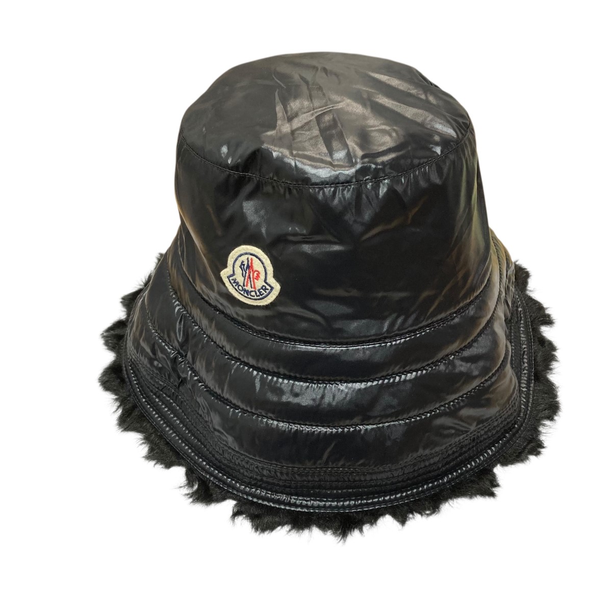 【中古】MONCLER ボアパデッドバケットハット ブラック サイズ:M 【171125】(モンクレール)|ブランド古着のカインドオル