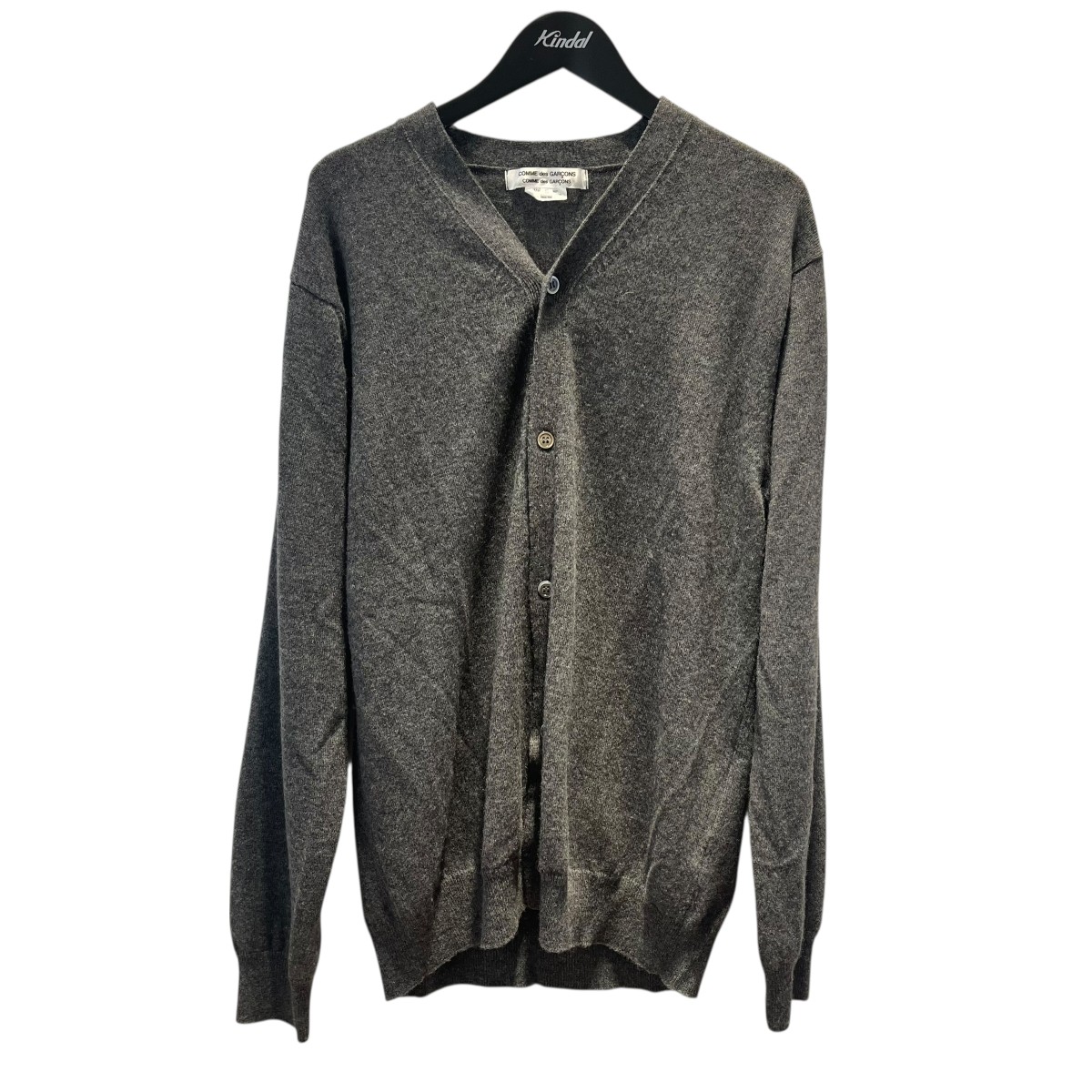 【中古】COMME des GARCONS COMME des GARCONS AD2023 長袖ジレー RL-N505 薄墨色 大きさ：S 【171125】（コムデギャルソンコムデギャルソン）