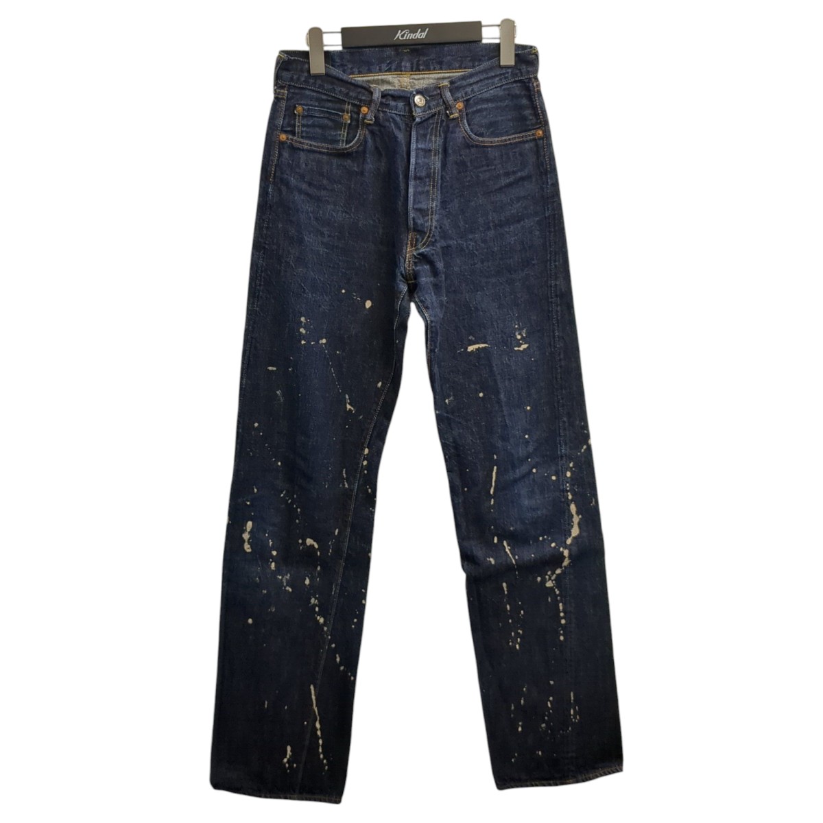 【中古】TCB JEANS　ペイント加工 デニムパンツ インディゴ サイズ：31 【191125】（ティーシービージーンズ）｜ブランド古着のカインドオル 11,935円