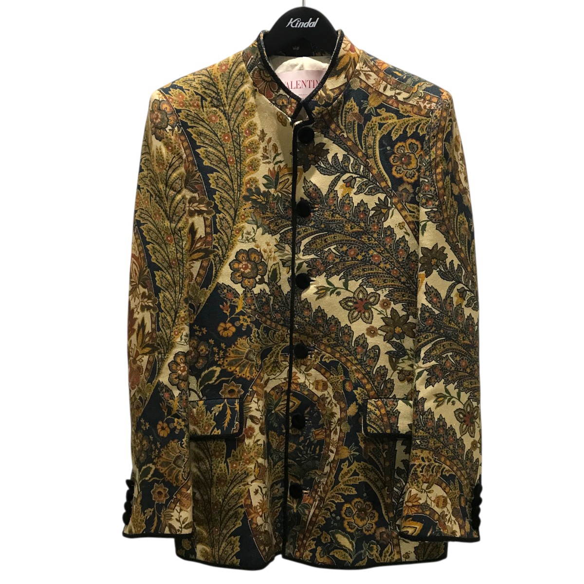 【中古】\u003cBR\u003eVALENTINO\u003cBR\u003e25SS 【VOYAGE IMAGINAIRES PRINT HEMP JACKET】 ヘンプジャケット 6V0CEH16ASS 赤銅色 大きさ：46\u003cBR\u003e【通貨価値思いなおす】