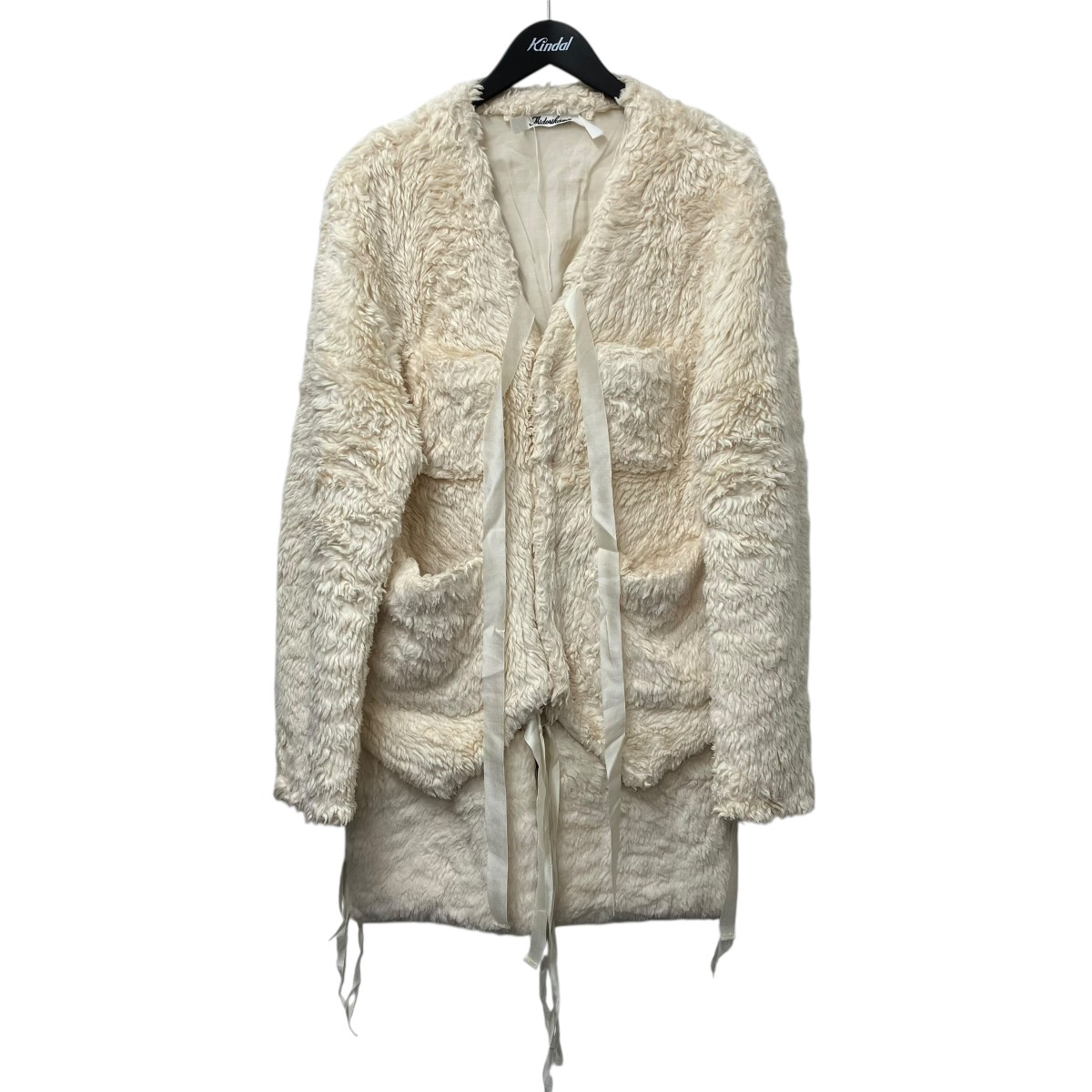 【中古】 Midorikawa　 21AW ボアジャケット MID21FW-JK09 ベージュ×アイボリー サイズ：F 【200326】（ミドリカワ）