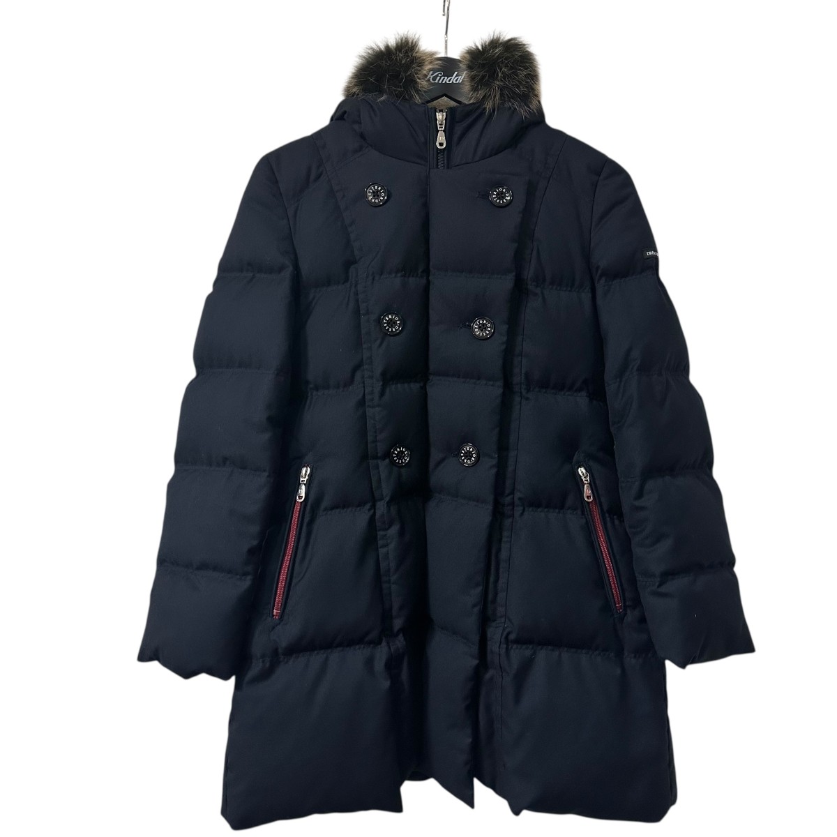 【中古】 DRESSTERIOR　 ブルーフォックスファーダウン ダウンコート 085 97011 ネイビー サイズ：34 【140326】（ドレステリア）