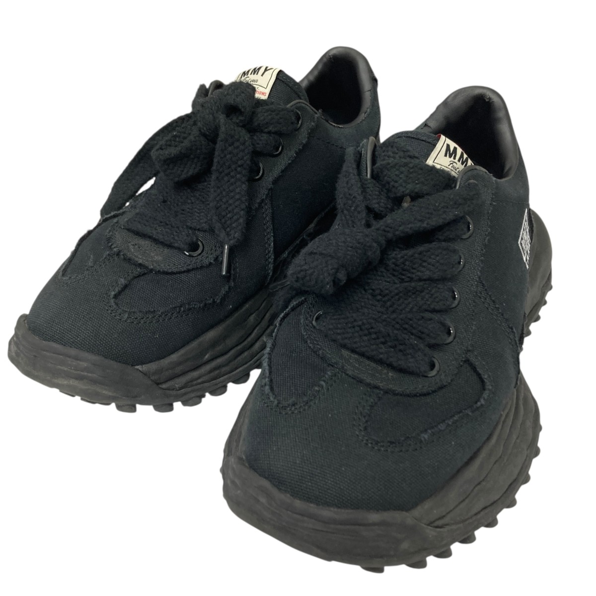 【中古】 Maison MIHARA YASUHIRO LARRY OG Sole Canvas Low-top Sneaker キャンバスロートップスニーカー ブラック サイズ：42(27cm) 【価格見直し】