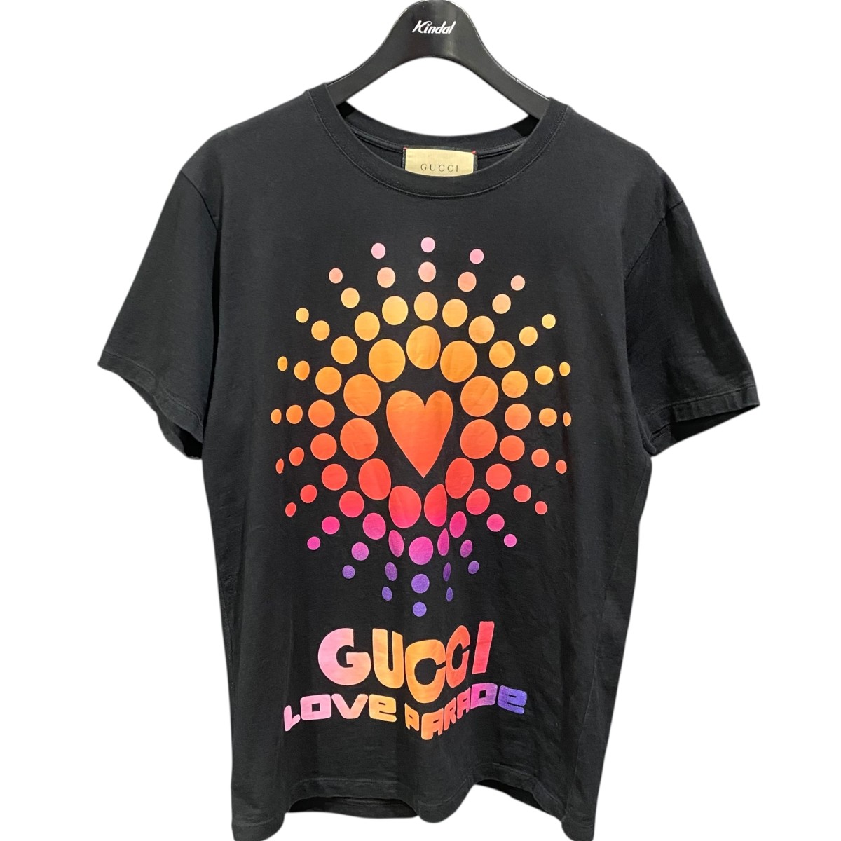 【中古】 GUCCI　 22年 Love Parade LA T-Shirt 548334 ブラック サイズ：XS 【191125】（グッチ）