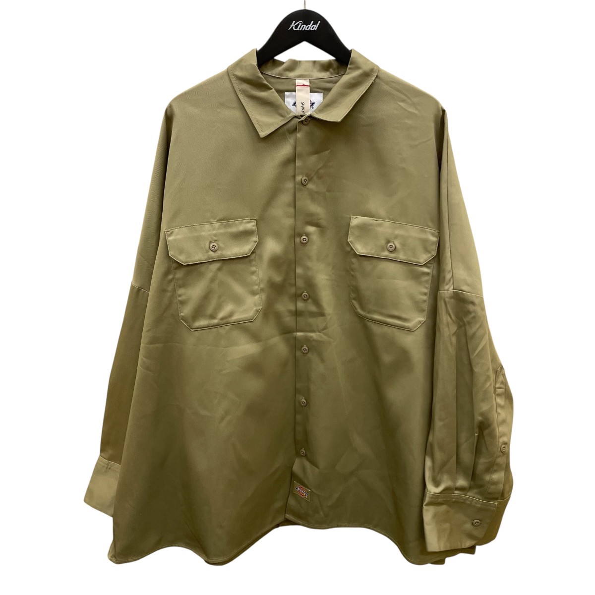 【中古】 SHINYA KOZUKA×Dickies Giant Work Shirt With Dickies ワークシャツ 2502SK123 カーキ サイズ：S 【価格見直し】