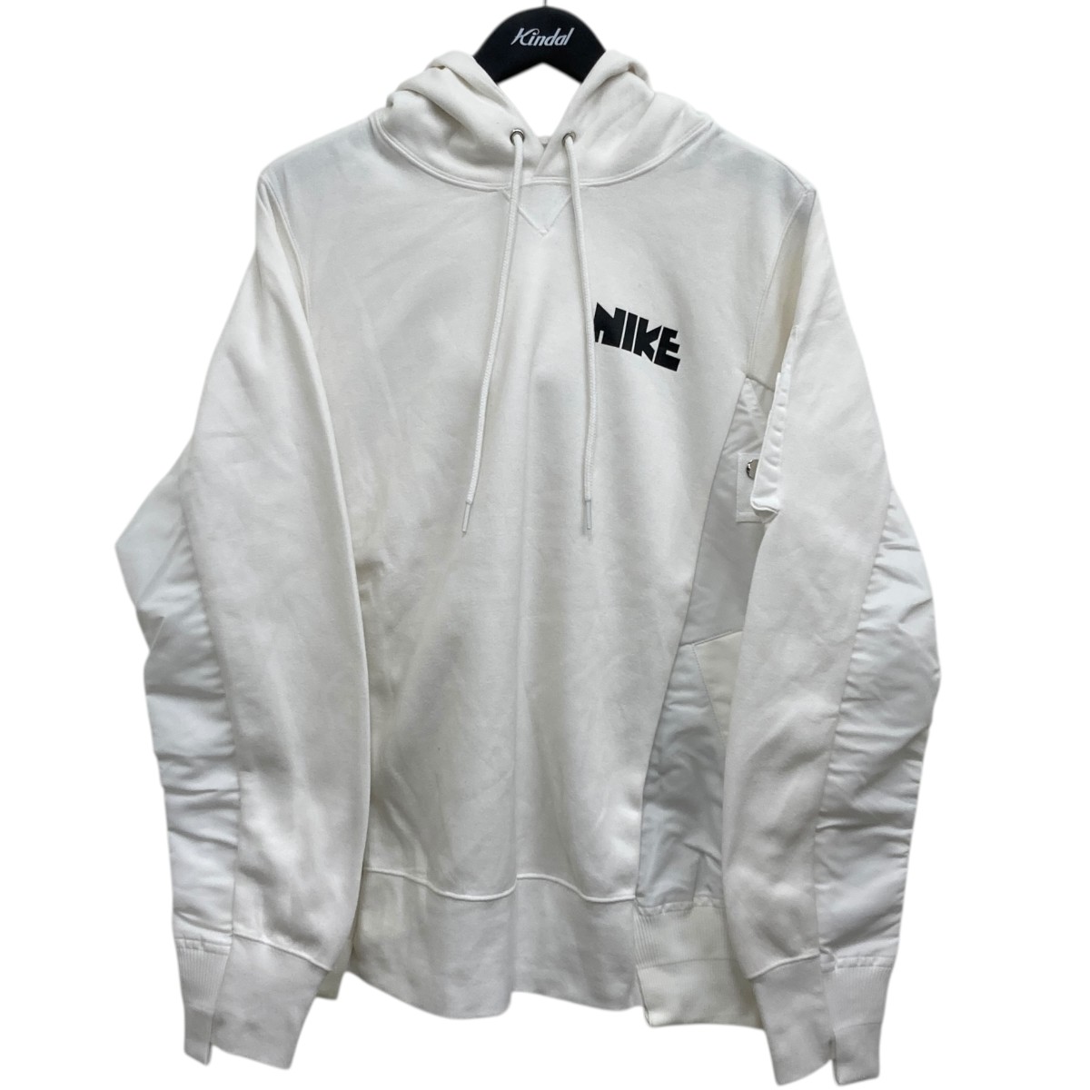 【中古】 NIKE×sacai ドッキングパーカー ホワイト サイズ：S 【価格見直し】