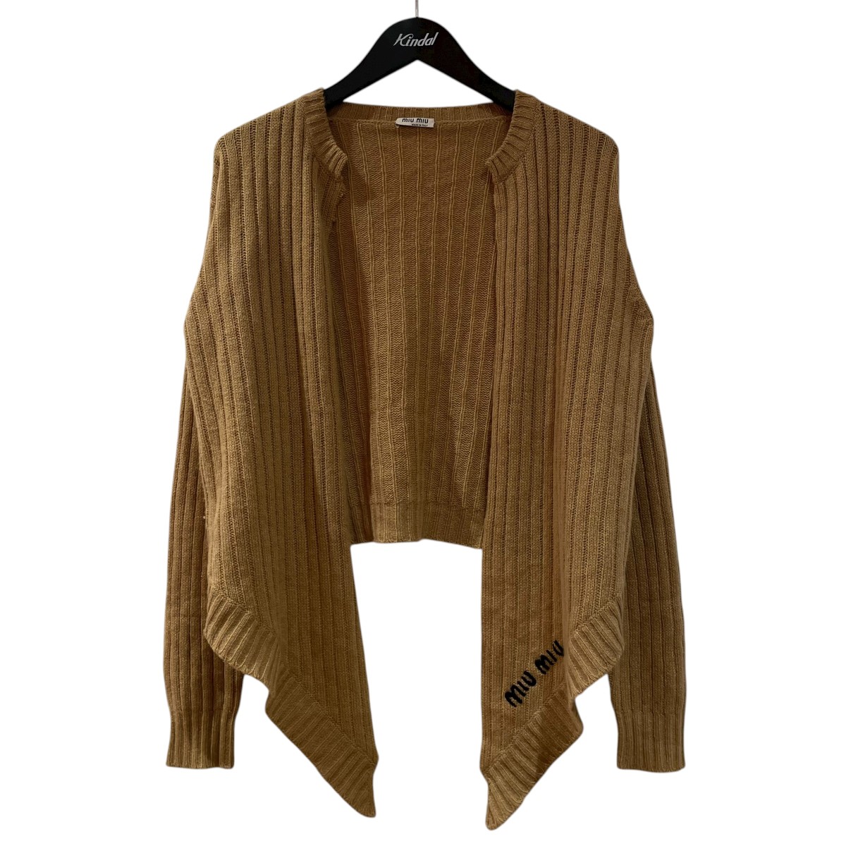 【中古】MIU MIU ジレー MMF417 赤銅色 大きさ：38 【040626】（ミュウミュウ）