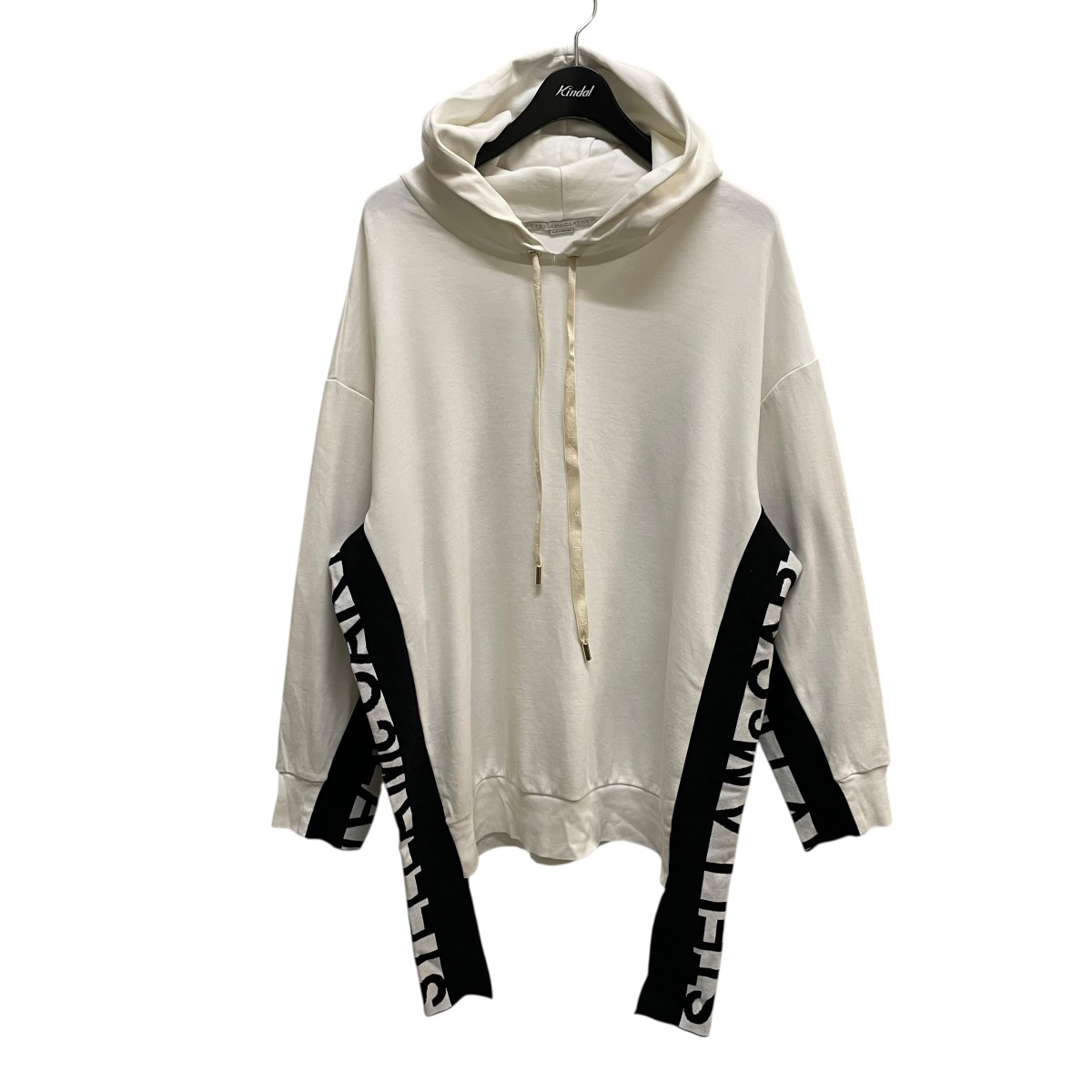 【中古】STELLA McCARTNEY プルオーバーパーカー 502812 ホワイト×ブラック サイズ：40 【221125】（ステラマッカートニー）
