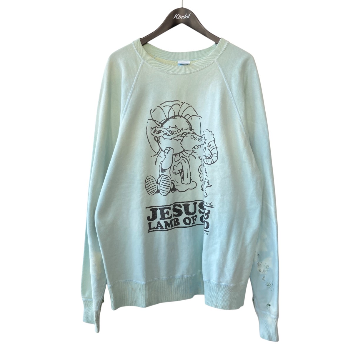 【中古】 SAINT MICHAEL 加工 スウェットトレーナー SM-A23-0000-024 ブルー サイズ：XL 【価格見直し】