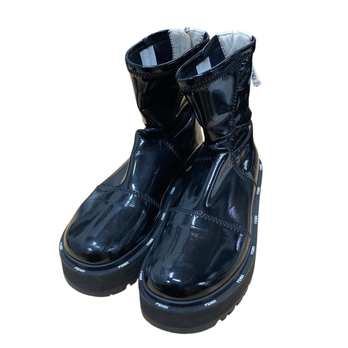 【中古】<br>FENDI<br>ショートブーツ ブラック サイズ：34<br>【価格見直し】
