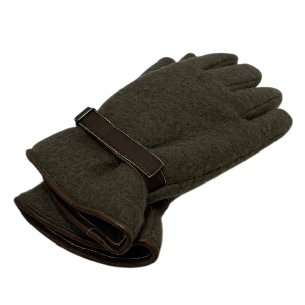 楽天市場】AURALEE アルパカウール混 メルトン 手袋 - オリーブ