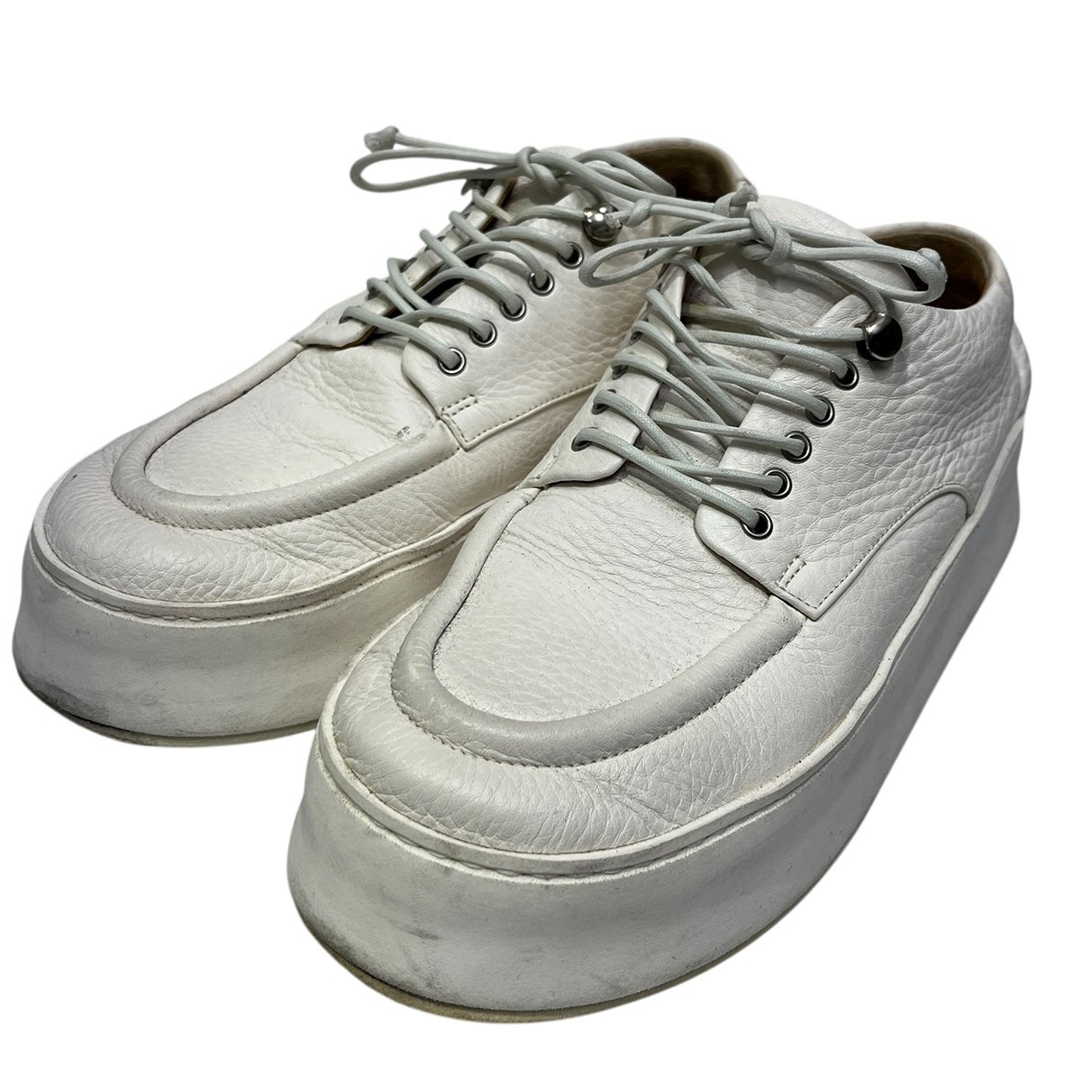 【中古】marsell ダービーシューズ ホワイト サイズ：37 1/2 【231125】（マルセル）