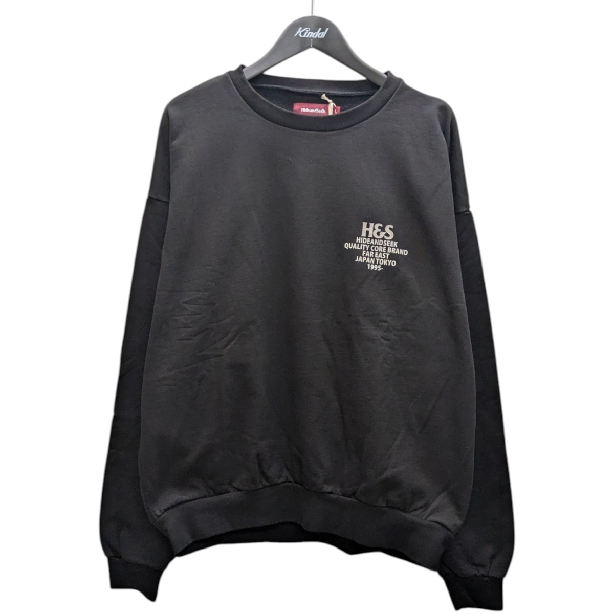 【中古】\u003cBR\u003eHIDE AND SEEK\u003cBR\u003eバックプリントスウェット 黒いこと 大きさ：L\u003cBR\u003e【必要経費思いかえす】
