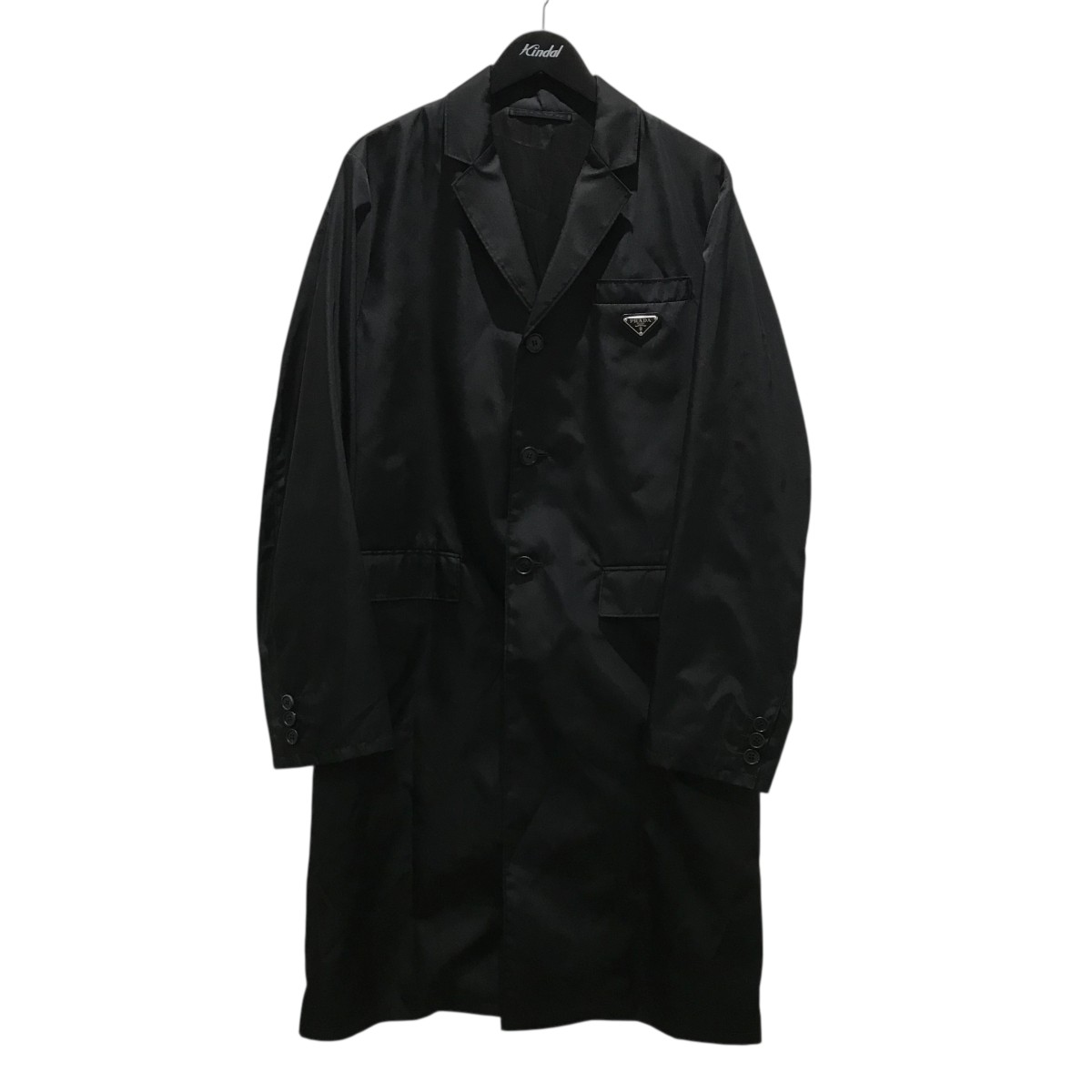 【美品】OCTAナイロンコート　黒Ｌ 楽天市場】【中古】PRADARe Nylon 三角ロゴポーチ付きナイロンコート