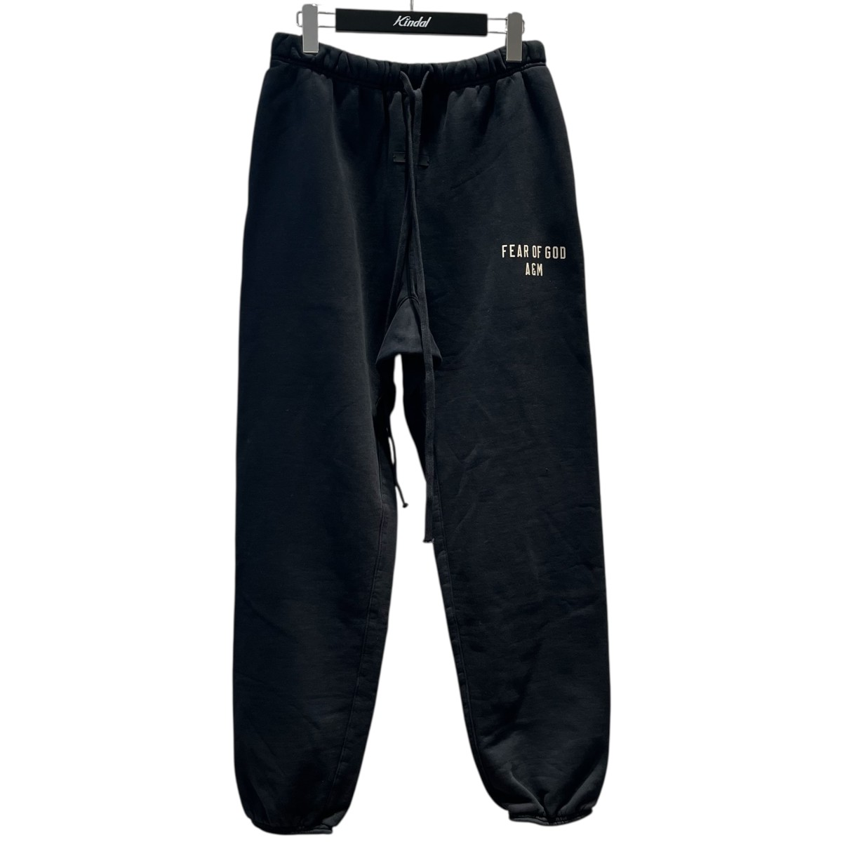 【中古】 FOG ESSENTIALS　 ロゴプリント スウェットパンツ 8314-343-2049 ブラック サイズ：S 【241125】（エフオージーエッセンシャルズ）