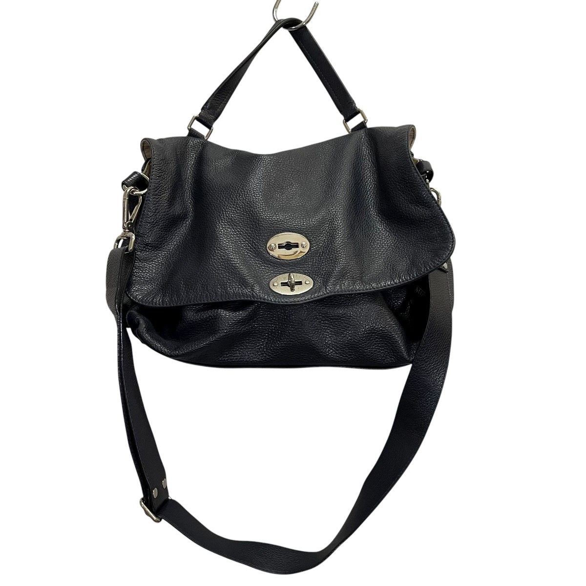 【中古】 ZANELLATO POSTINA ショルダーバッグ ブラック 【価格見直し】