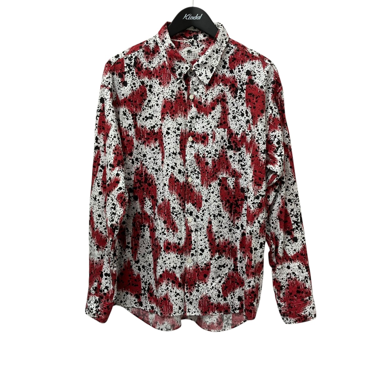 【中古】MASSES 長袖シャツ レッド×ホワイト サイズ：M 【261125】（マシス）
