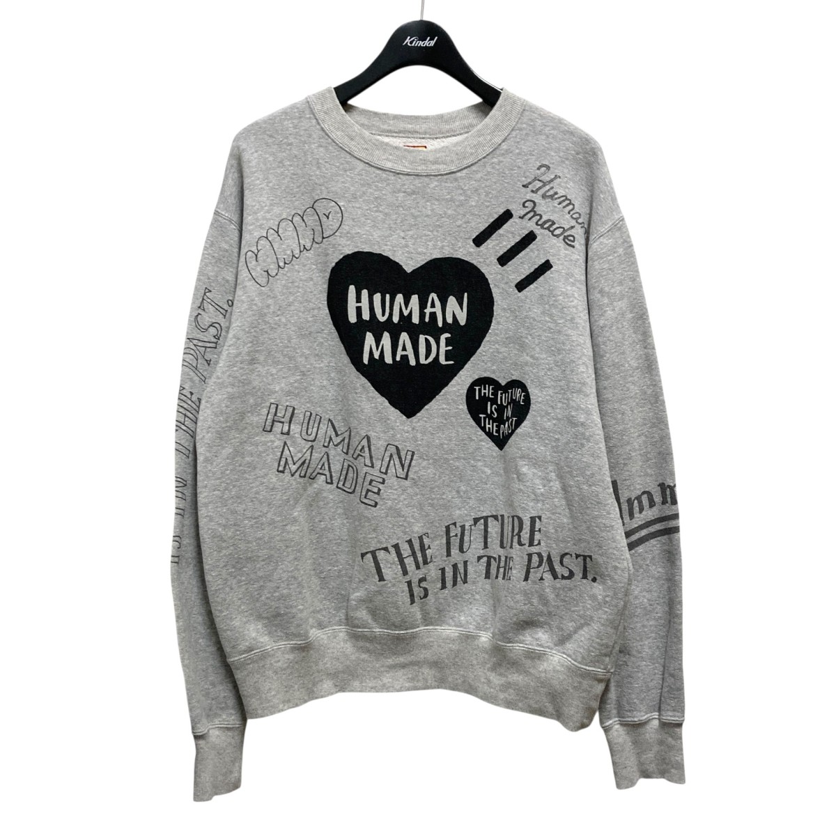 【中古】HUMAN MADE GRAFFITI SWEATSHIRT 総柄調教師 HM28CS022 薄墨色 大きさ：M 【261125】（ヒューマンお手伝いさん）