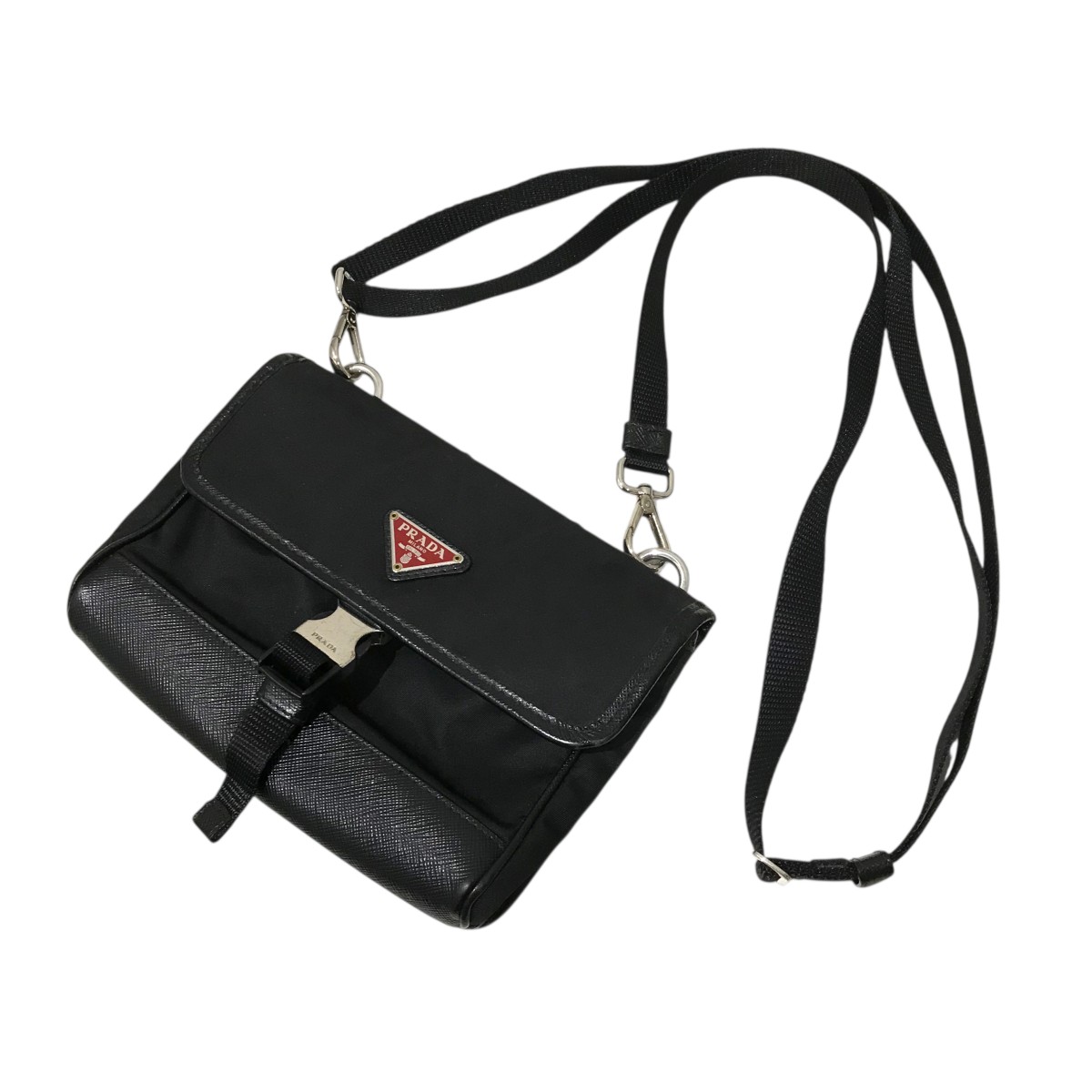 【中古】<br>PRADA<br>ショルダーバッグ ブラック<br>【価格見直し】