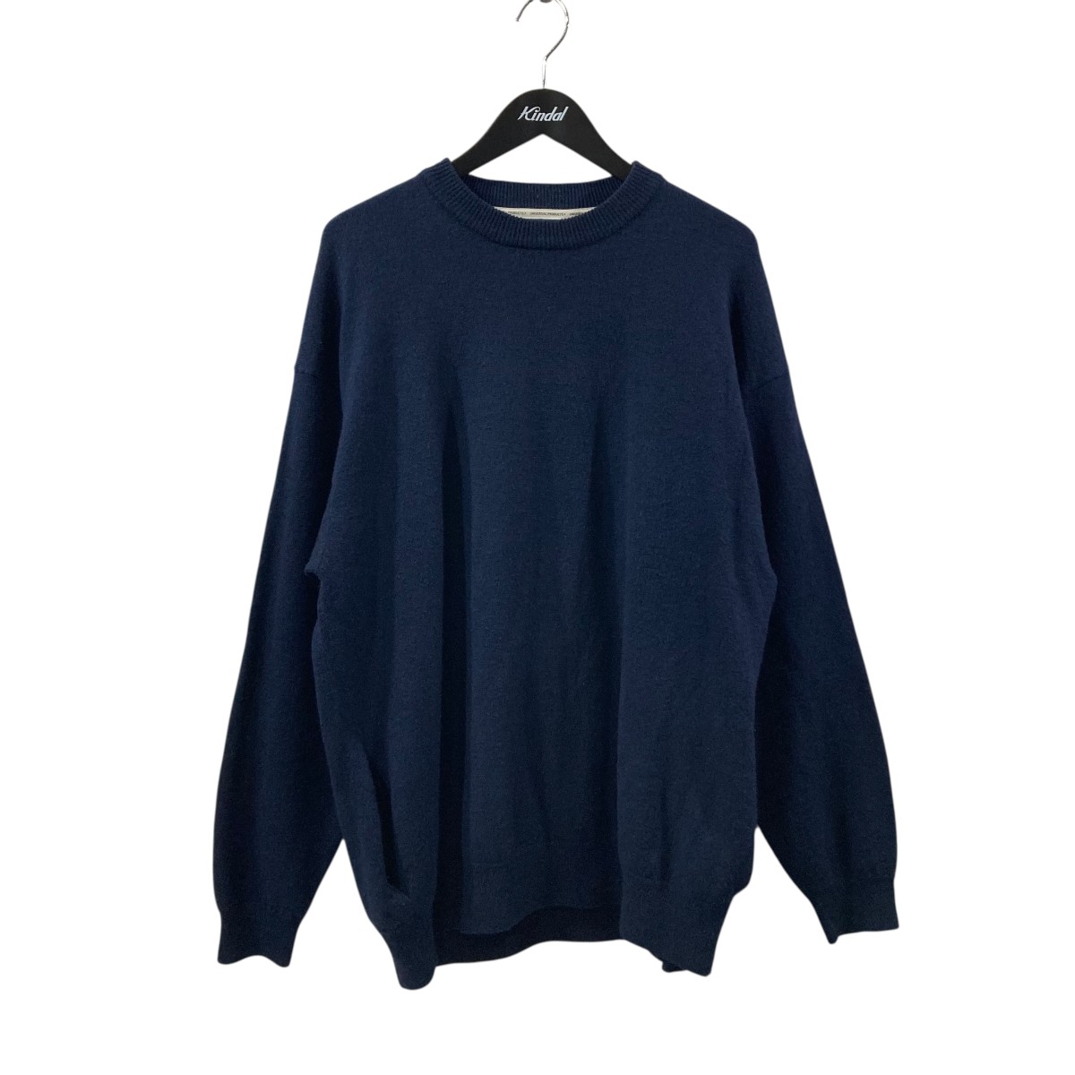 【中古】 UNIVERSAL PRODUCTS． FELTED MERINO WOOL CREW NECK KNIT 長袖ニット 223-60201 ネイビー サイズ：2 【価格見直し】