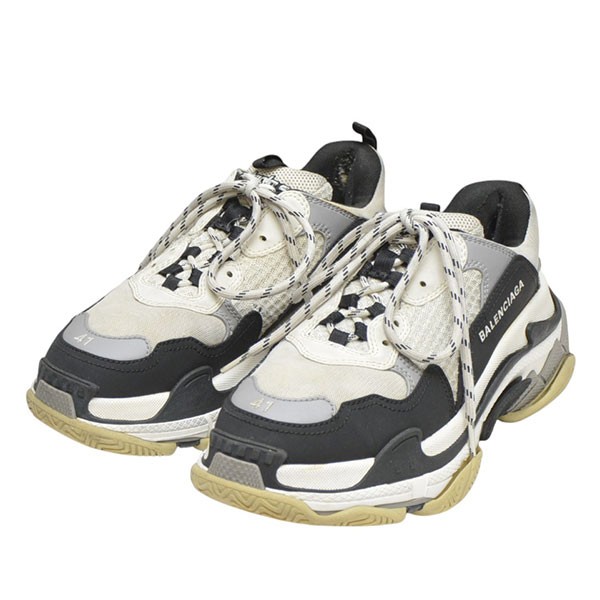 【中古】 BALENCIAGA 2020AW　TRIPLE S　ダッドスニーカー　536737 ベージュ×ブラック×グレー サイズ：27cm 【価格見直し】