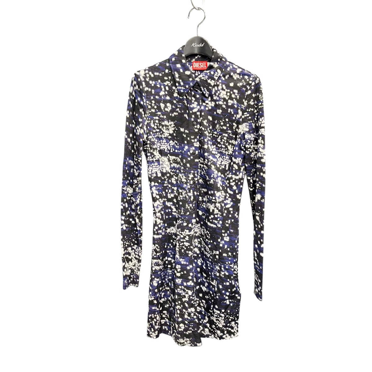 【中古】 DIESEL D-LINO ワンピース 0AKAM ネイビー×ブラック サイズ：S 【価格見直し】