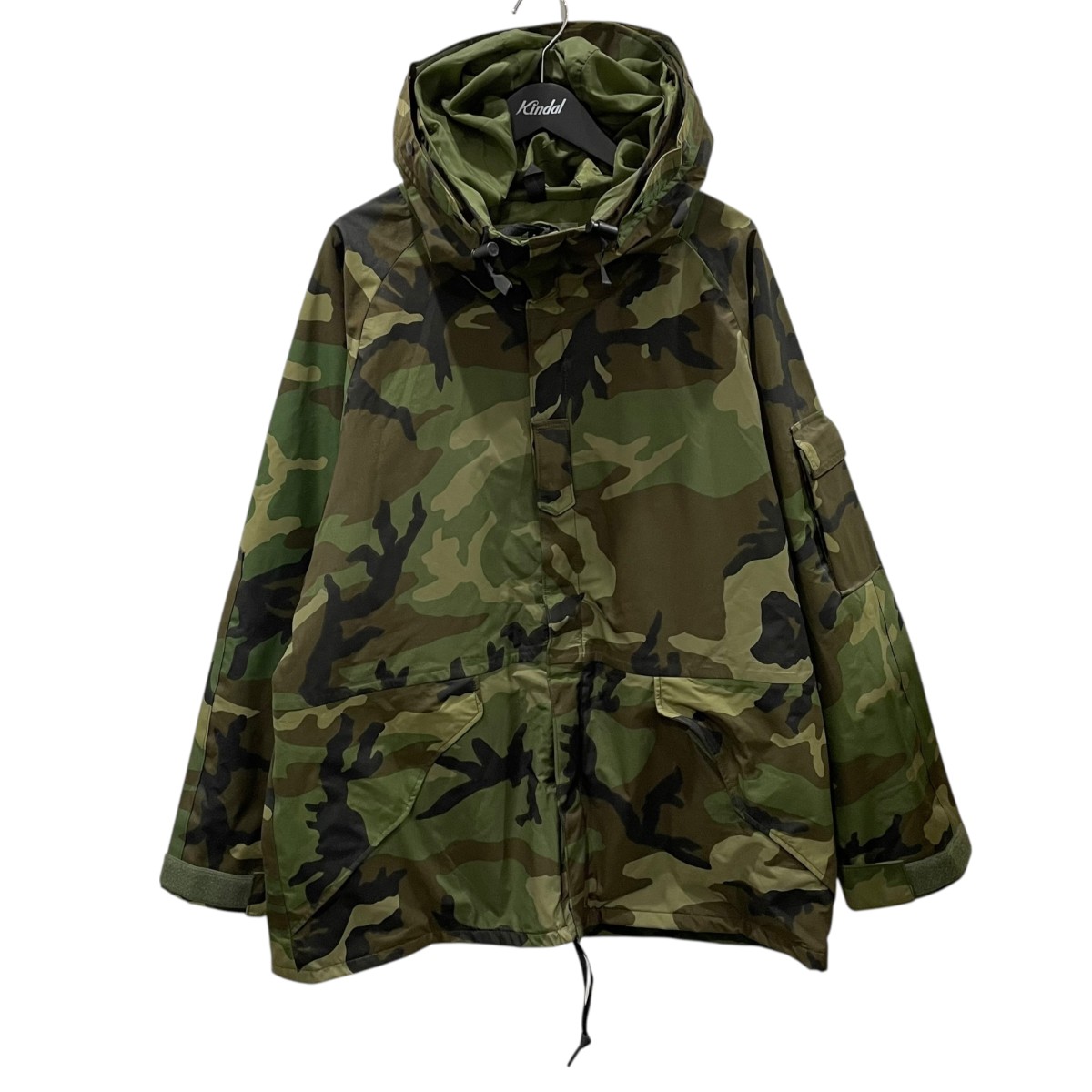 【中古】 US ARMY 90s カモフラ柄マウンテンパーカー PARKA， COLD WEATHER 8415-01-228-1319 カーキ・ブラウン・ブラック サイズ：L 【価格見直し】