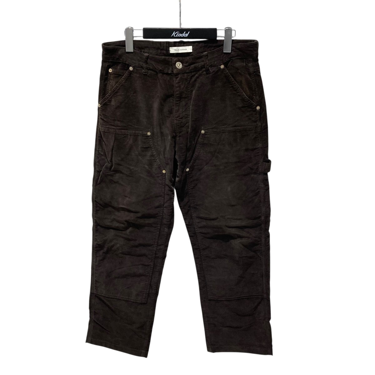 【中古】 WALES BONNER The Kingston Trousers ダブルニー ペインターパンツ ブラウン サイズ：48 【価格見直し】