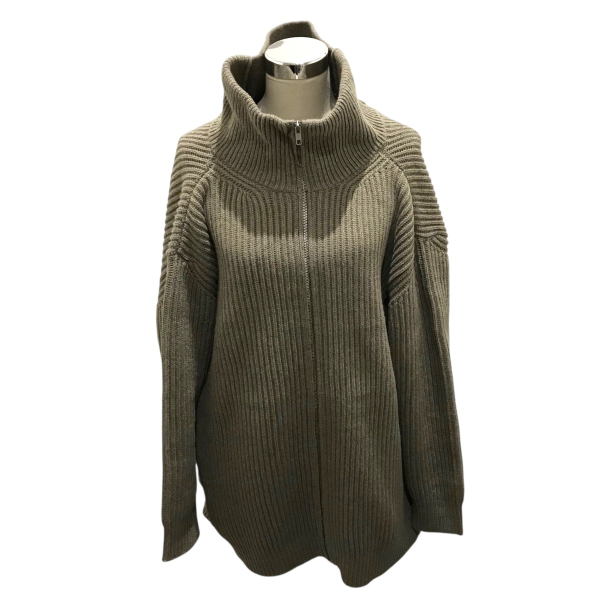 【中古】MM6 Maison Margiela　25AW ウールブレンド ジップアップニット S62AN0158 ベージュ サイズ：S 【281125】（マルタンマルジェラ）｜ブランド古着のカインドオル