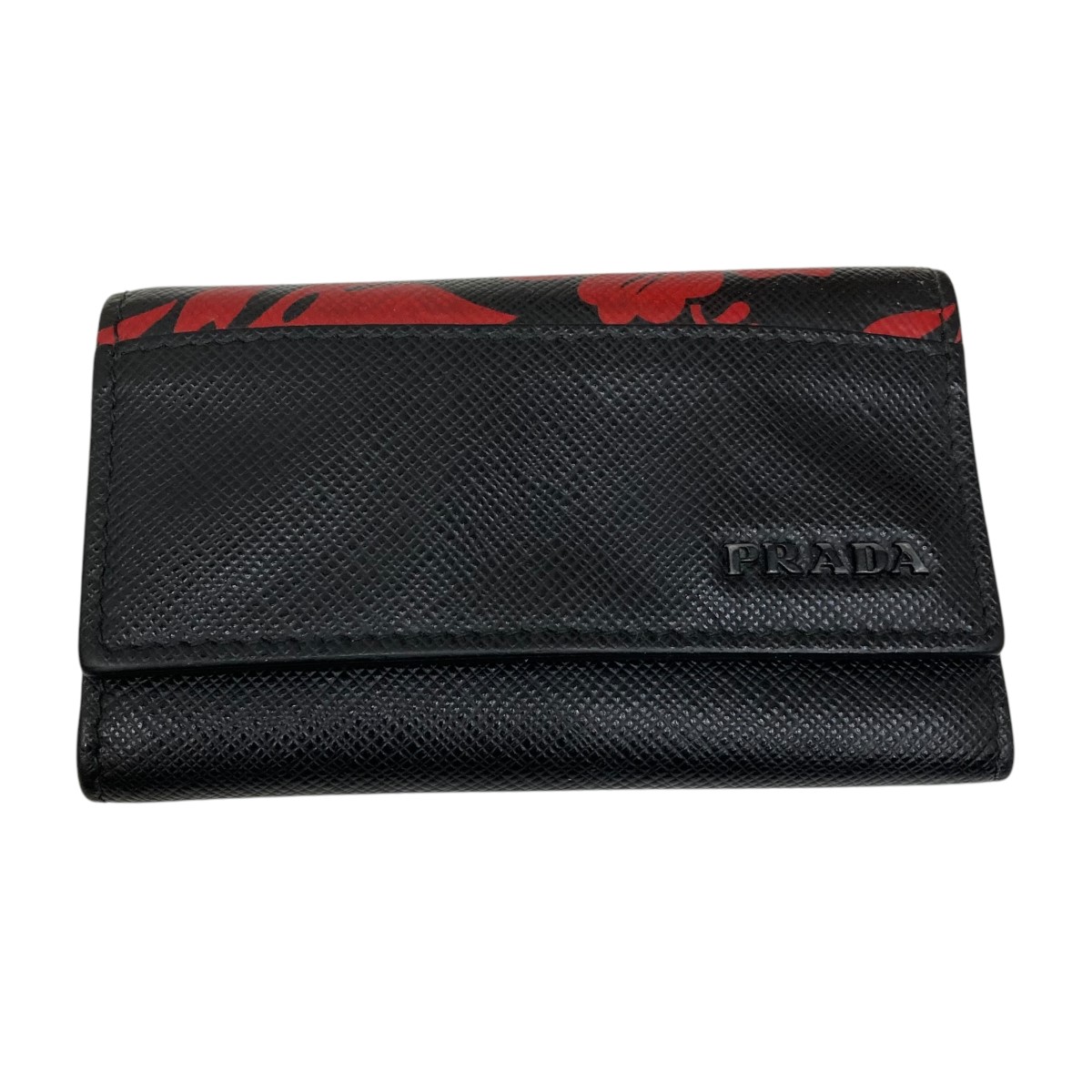 楽天市場】PRADA プラダ 6連キーケース TREND レザー TESSUTO 黒