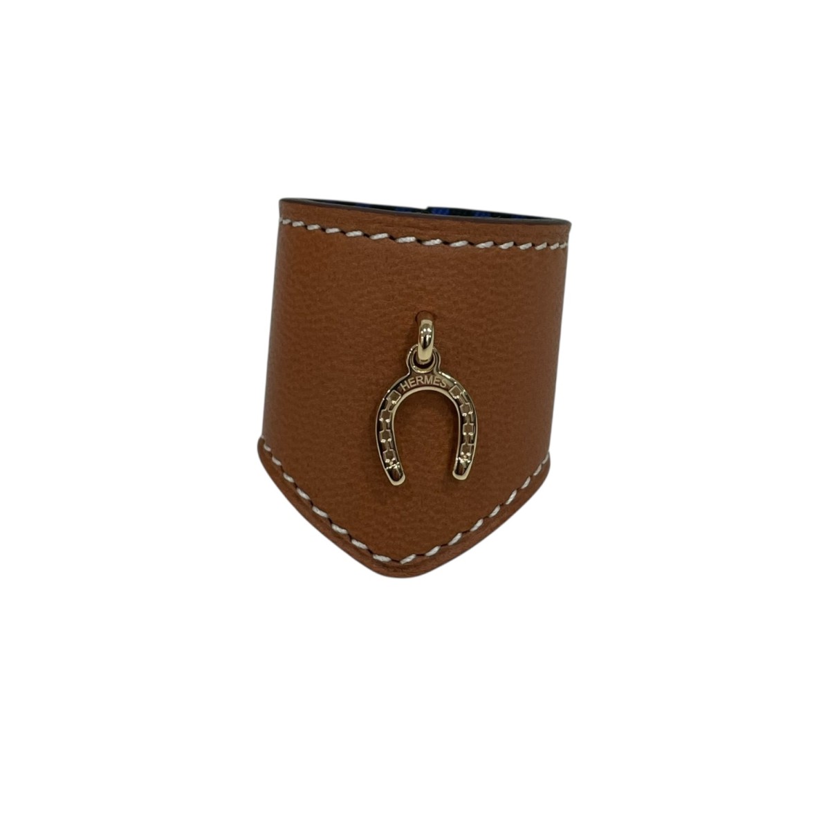 【中古】 HERMES　 90 ポルト・ボヌール スカーフリング ブラウン 【291125】（エルメス）