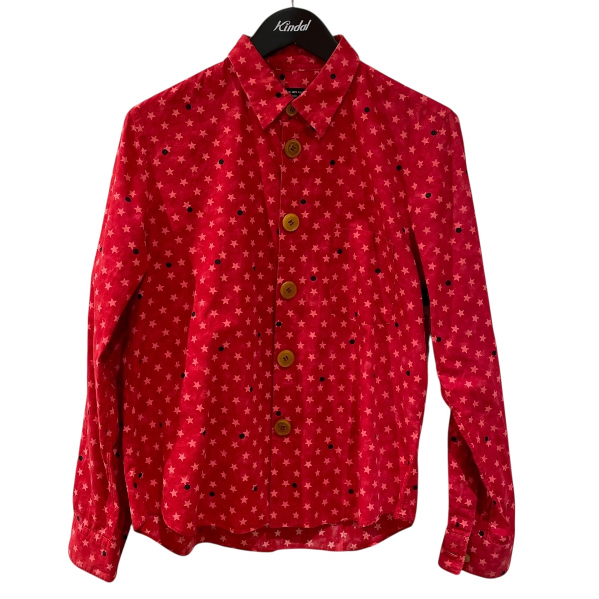 【中古】 COMME des GARCONS HOMME PLUS 02AW／四つの黒期 長袖シャツ PG-B042 レッド サイズ：M 【価格見直し】