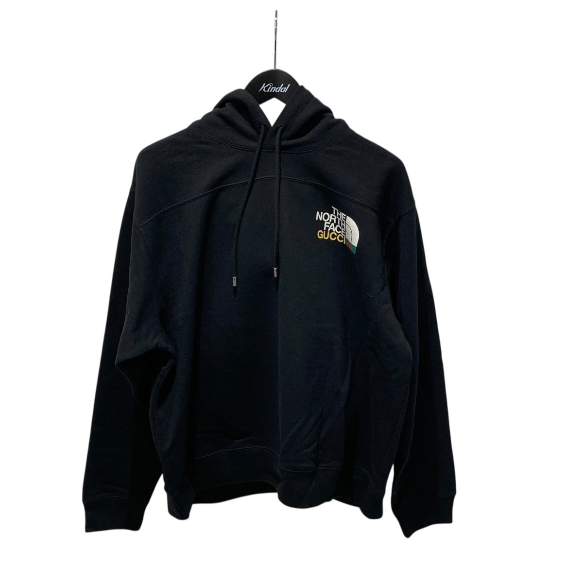 【中古】 GUCCI×THE NORTH FACE バックプリント プルオーバーパーカー 671453 ブラック サイズ：S 【価格見直し】 43,296円