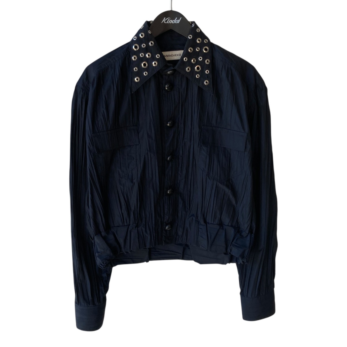 【中古】 NAMACHEKO 24SS LUNEN MID-LAYER シャツジャケット NS24 N5039 ネイビー サイズ：S 【価格見直し】