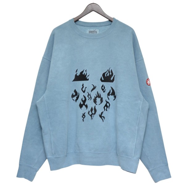 【中古】 C．E 2025SS　Overdye Flare Crew Neck　オーバーダイクルーネックスウェット　トレーナー　CES27CS09 ライトブルー サイズ：XL 【価格見直し】