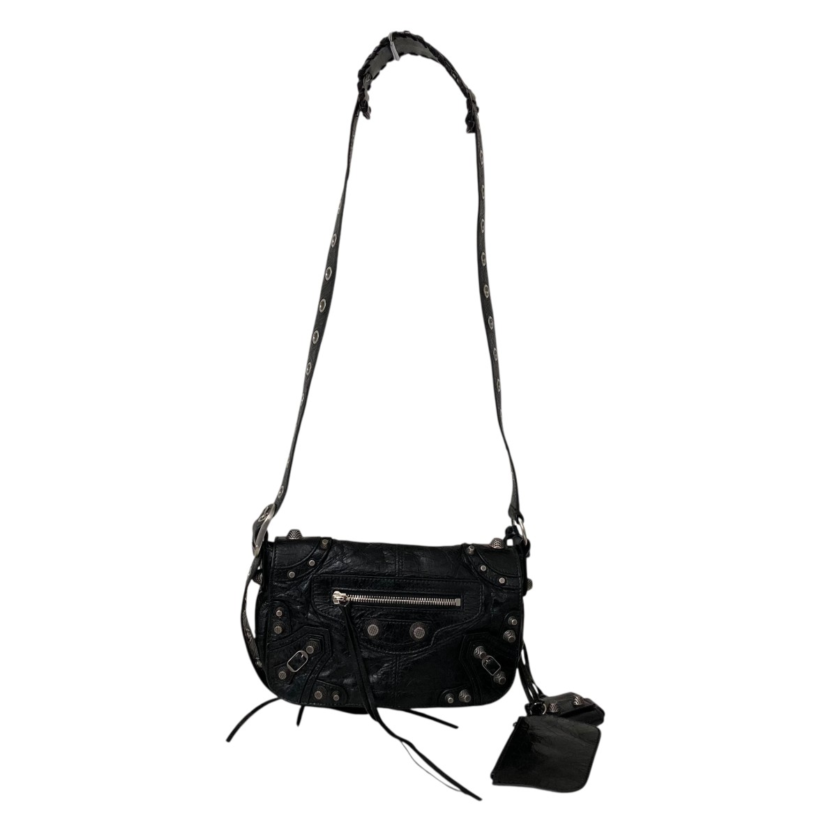 【中古】\u003cBR\u003eBALENCIAGA\u003cBR\u003eLE CAGOLE XS Flap Bag ショルダーバッグ 719082 黒いこと\u003cBR\u003e【通貨価値思いなおす】