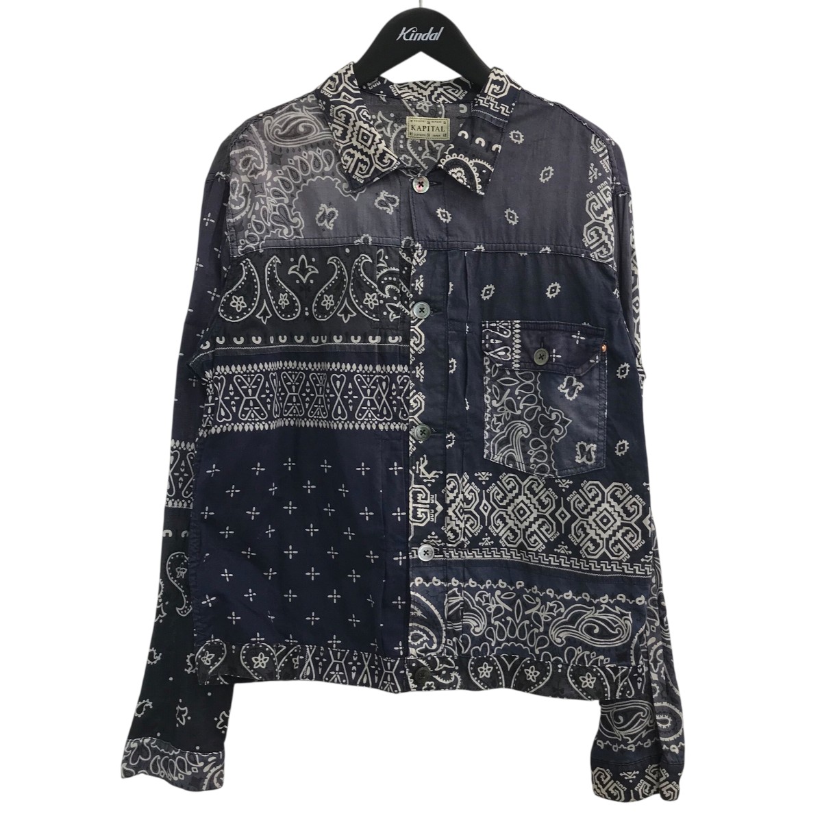 楽天市場】KAPITAL キャピタル バンダナ リバーシブル シャツ