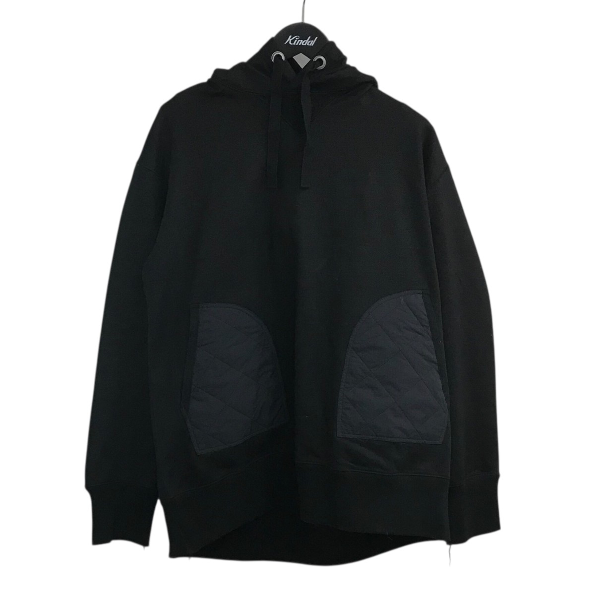 【中古】 JUNYA WATANABE MAN 23AW リップストップパネル パーカー WLT019 ブラック サイズ：S 【価格見直し】